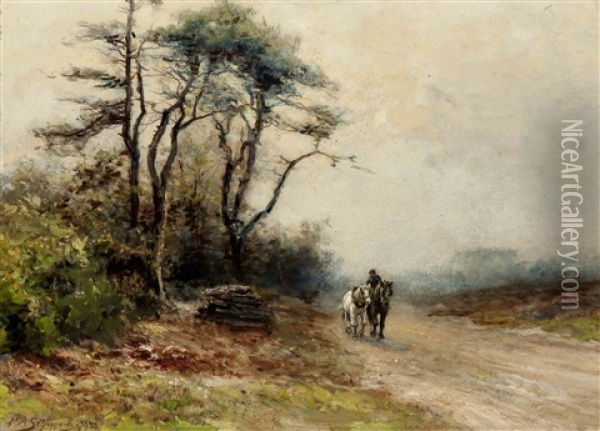 On The Way Home Oil Painting - Piet Schipperus