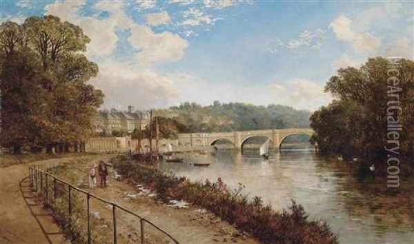 Richmond On Thames Oil Painting - Edmund John Niemann