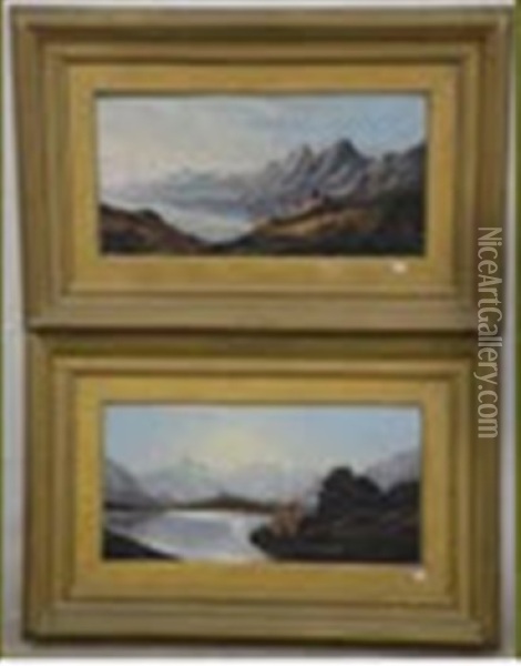 Loch Carron (2 Works) Oil Painting - Charles Leslie