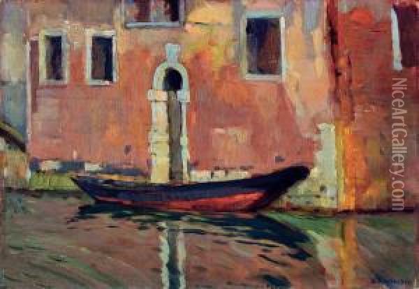 Venezia Oil Painting - Giulio Cesare Vinzio