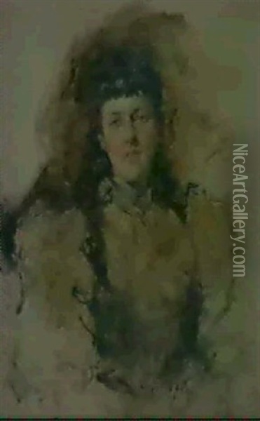 Portrait De Jeune Femme Oil Painting - John Singer Sargent