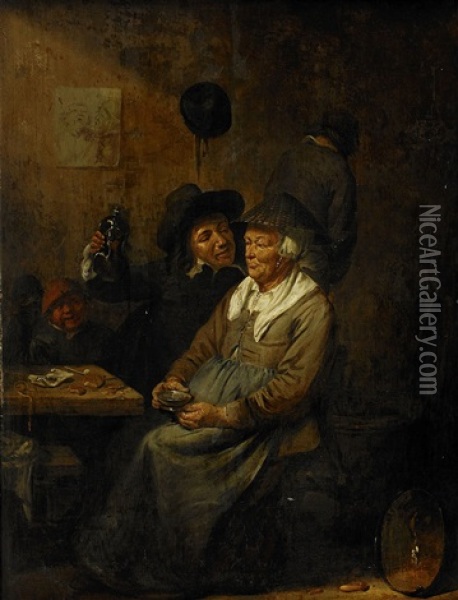 Interior Of A Tavern Oil Painting - Joos van Craesbeek