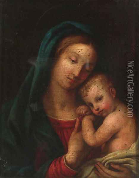 The Madonna and Child Oil Painting - School Of Parma