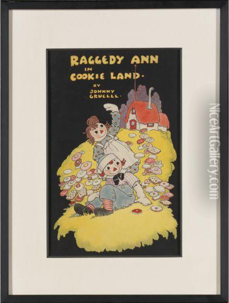 Raggedy Ann In Cookie Land Oil Painting - Johnny Gruelle