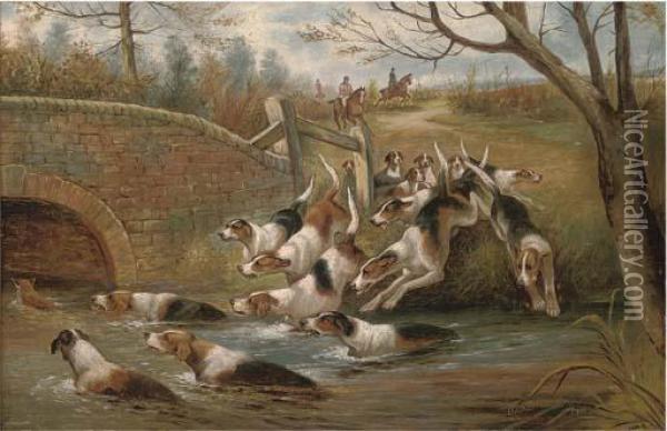 Into The River Oil Painting - Arthur Alfred Davis