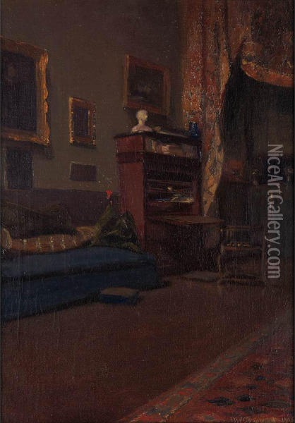 Interior Oil Painting - Minerva Josephine Chapman