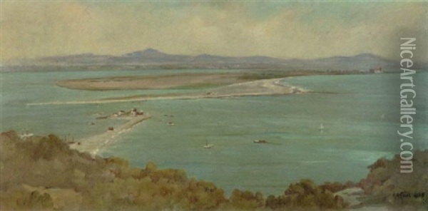 A View Of San Diego From Point Loma Oil Painting - Charles Arthur Fries