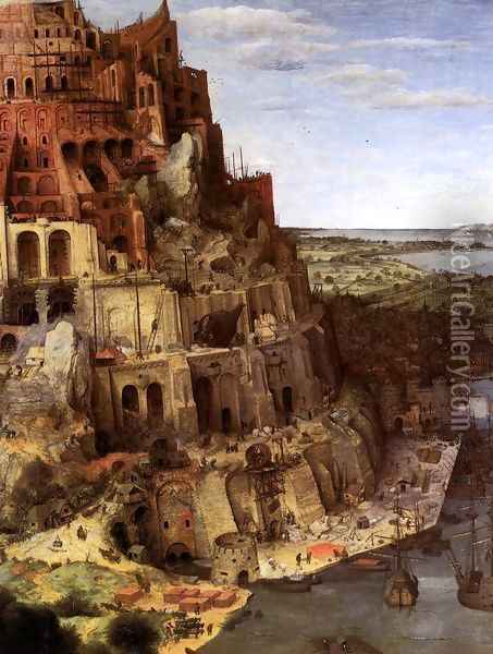 The Tower of Babel (detail) 1563 2 Oil Painting - Jan The Elder Brueghel