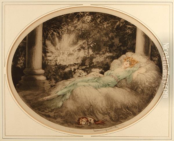 Sleeping Beauty Oil Painting - Louis Icart