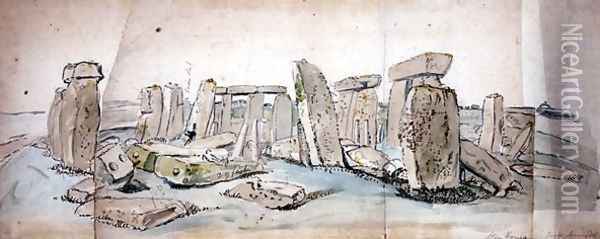 Stonehenge Oil Painting - James Sowerby