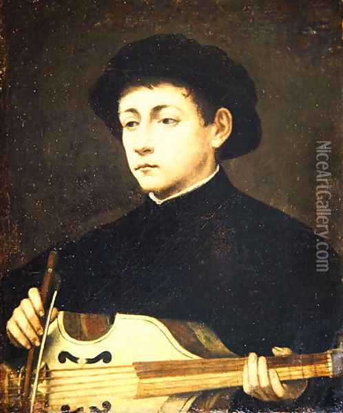Portrait of a Musician Oil Painting - Giulio Campi