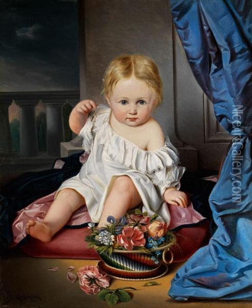 Bildnis Eines Kleinkindes Oil Painting - Simon Glucklich