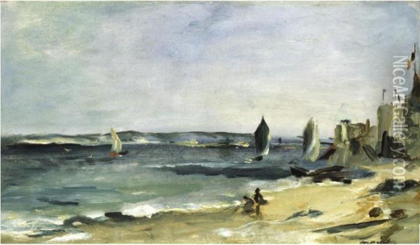 Marine A Arcachon (arcachon, Beau Temps) Oil Painting - Edouard Manet