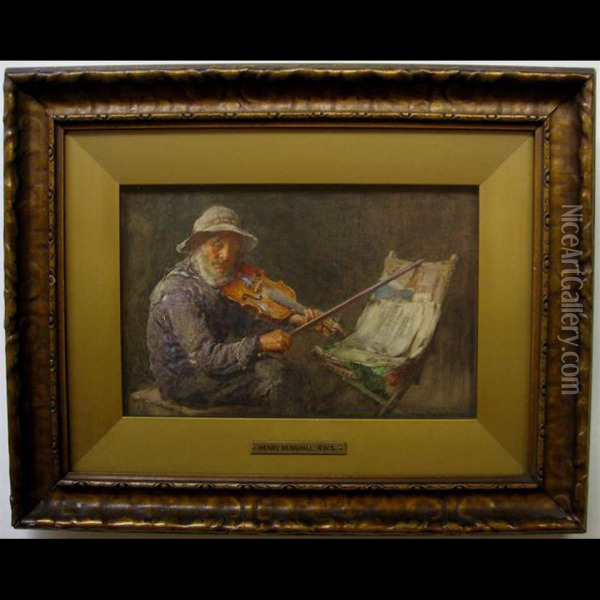 The Old Fiddler Oil Painting - John Henry Henshall