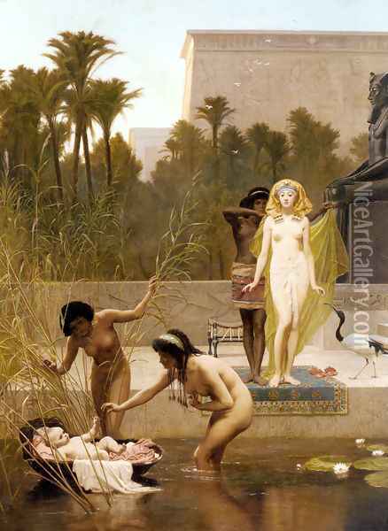 The Finding of Moses Oil Painting - Frederick Goodall