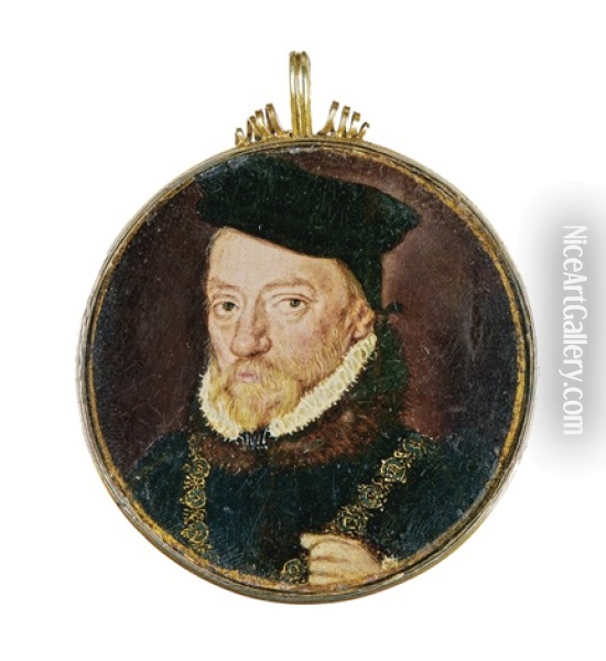 Portrait Of William Paulet, 1st Marquess Of Winchester (1483-1571), Circa 1550 Oil Painting - Hans Eworth