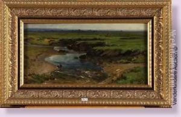 Paysage Au Ruisseau Oil Painting - Feodor Aleksandrovic Vasilev