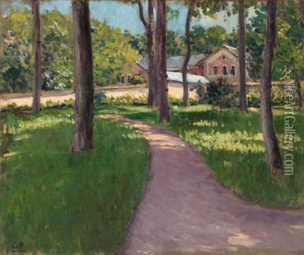 Yerres, Allee Sous-bois Dans Le Parc Oil Painting - Gustave Caillebotte