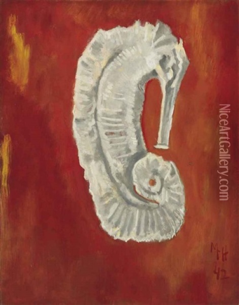 White Sea Horse Oil Painting - Marsden Hartley