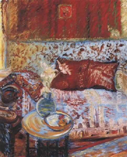 Interior Med Dyschatell Oil Painting - Sigrid (Maria) Hjerten