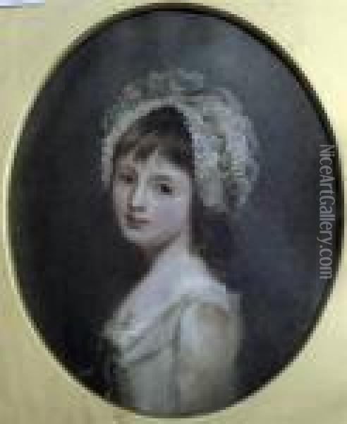 Portrait Of Lady Charlotte Legg Oil Painting - George Romney