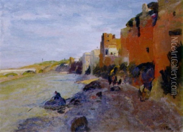 Les Remparts D'azemmour Oil Painting - Elie Anatole Pavil