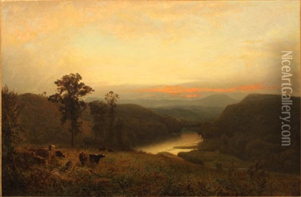 Potomac River By Hancock Point, Md Oil Painting - Alexander Helwig Wyant
