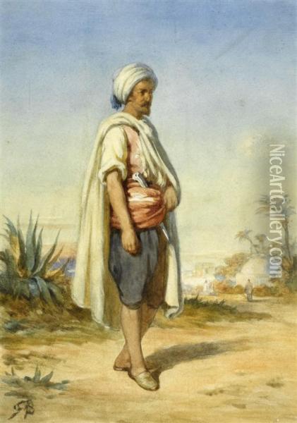North African Oil Painting - Frank Buchser
