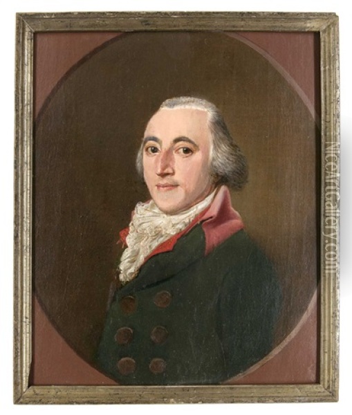 Portrait Des Wilhelm Christhelf Sigmund Mylius Im Halbprofil Oil Painting - Johann August Krueger