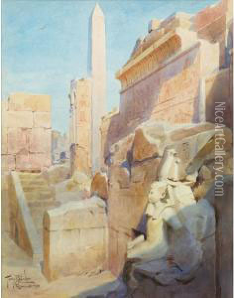 Vue De Karnak Oil Painting - Tony Binder