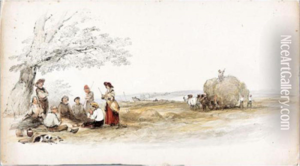 A Folio Of Watercolours Oil Painting - George Bryant Campion