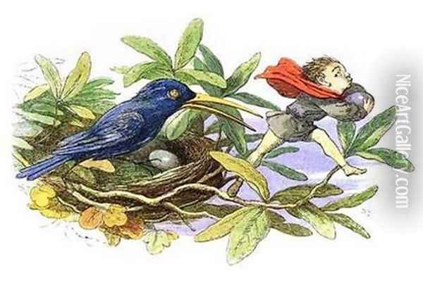 Stealing Oil Painting - Richard Doyle