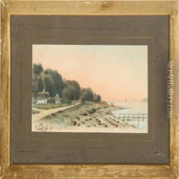 A Collection Of Landscapes And Coastal Landscapes Oil Painting - Hans Gabriel Friis