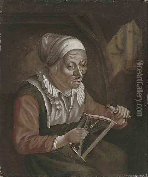 Reeling cotton Oil Painting - Judith Leyster