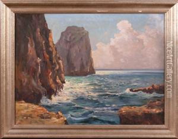 Ranek Na Capri Oil Painting - Franz Frankl