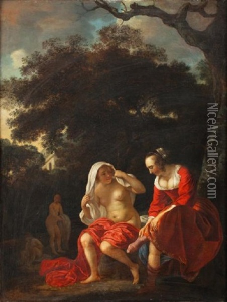 Jupiter Et Calisto (?) Oil Painting - Jakob van Loo