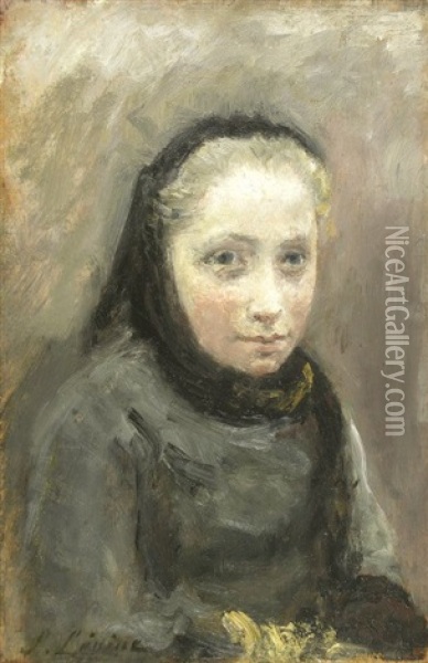 Marie-louise-odile Lepine En Buste Oil Painting - Stanislas Lepine