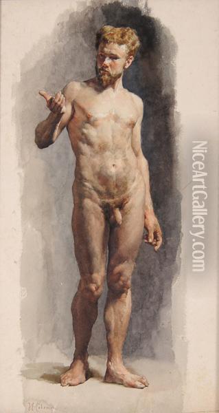 Nudo Maschile Oil Painting - Enrico Coleman