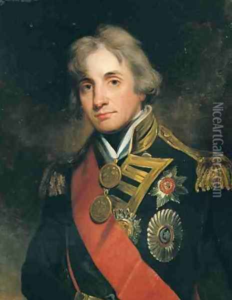 Portrait of Nelson 1758-1805 Oil Painting - George Peter Alexander Healy
