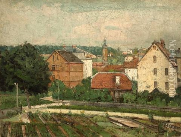 Weimar Mit Schlossturm Oil Painting - Christian Rohlfs