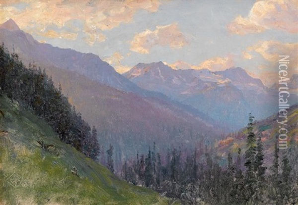 Canadian Rockies Oil Painting - Walter Launt Palmer