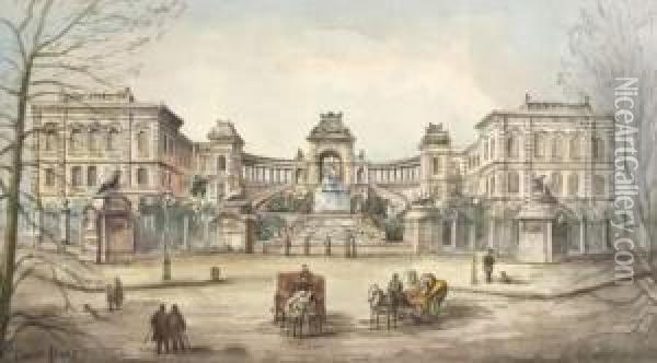 Le Palais Longchamp Oil Painting - Emile Henry