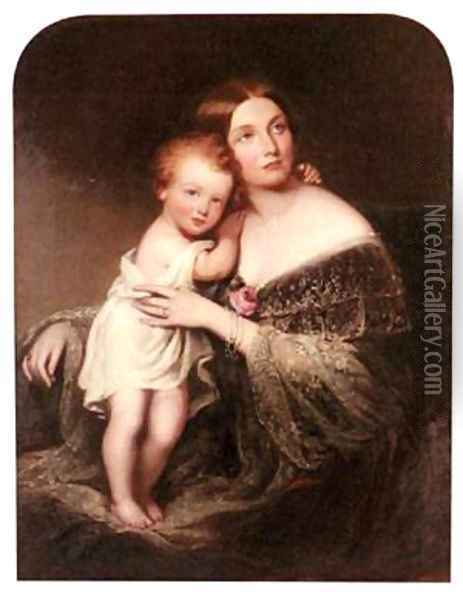 Portrait Of Princess Marie Baden Duchess Of Hamilton Oil Painting - Alphonse Marx