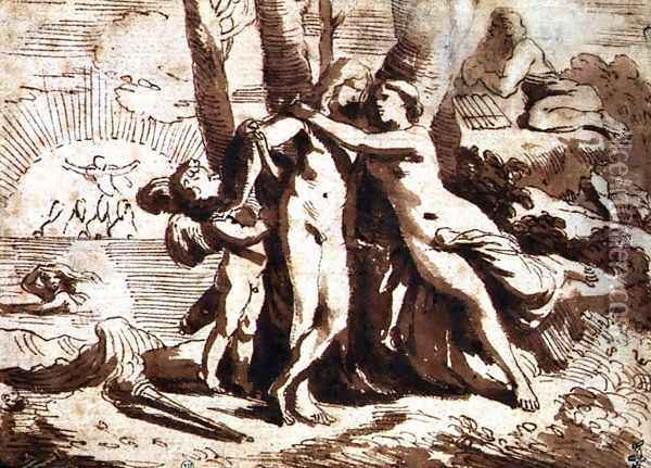 Acis, Galatea and Polyphemus Oil Painting - Nicolas Poussin