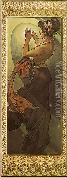 Pole Star. From The Moon and the Stars Series. 1902 Oil Painting - Alphonse Maria Mucha
