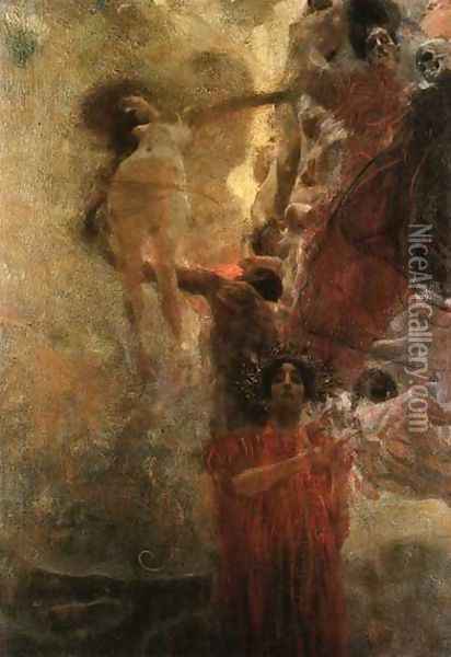 Medicine (composition Study) Oil Painting - Gustav Klimt