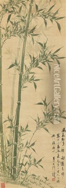 Bamboos Oil Painting -  Chen Hongshou