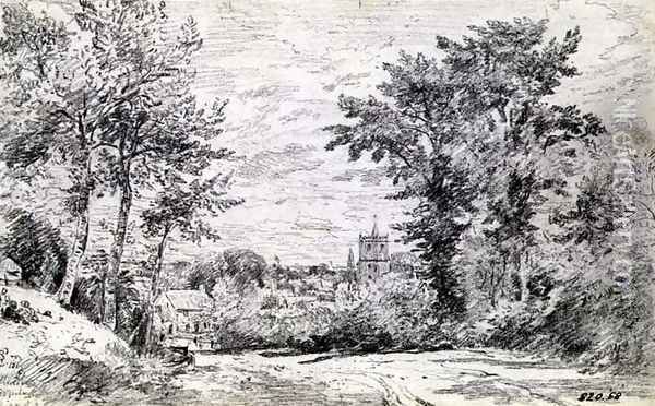 The Entrance into Gillingham, Dorset Oil Painting - John Constable