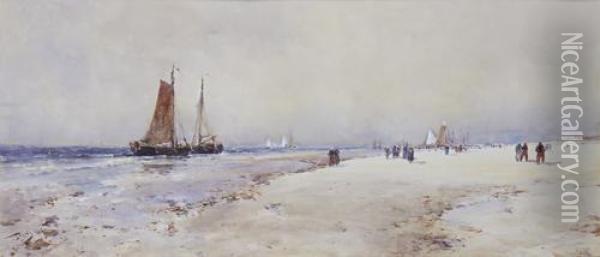 Katwijk-aan-zee Oil Painting - Thomas Bush Hardy