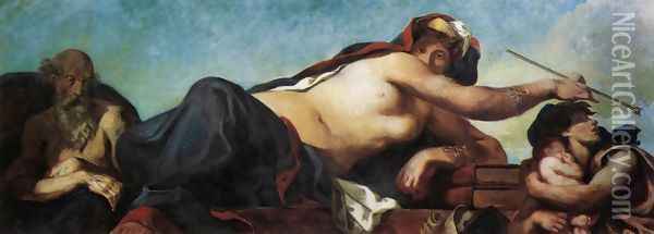Justice (detail 2) 1833-37 Oil Painting - Eugene Delacroix